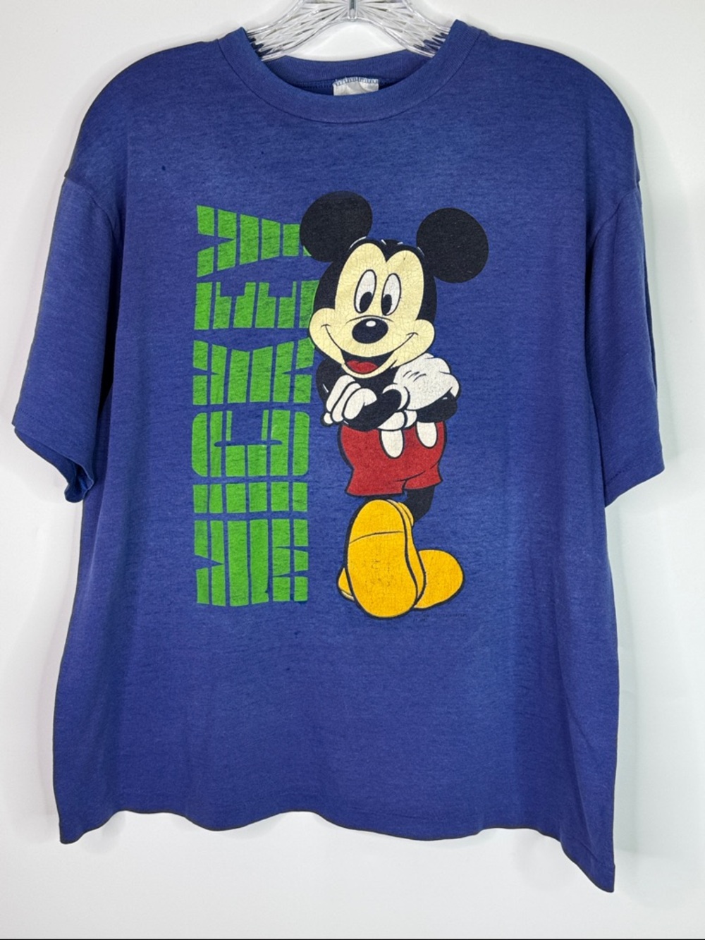 Vintage Allison Mickey Blue Graphic Print Tshirt Size XL 80s